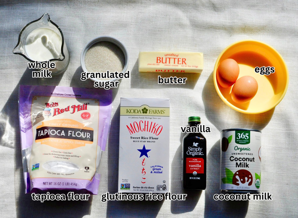 Ingredients for Shanghai Butter Mochi