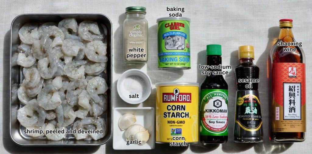 Ingredients for Shrimp Marinade for Shrimp Lo Mein Recipe