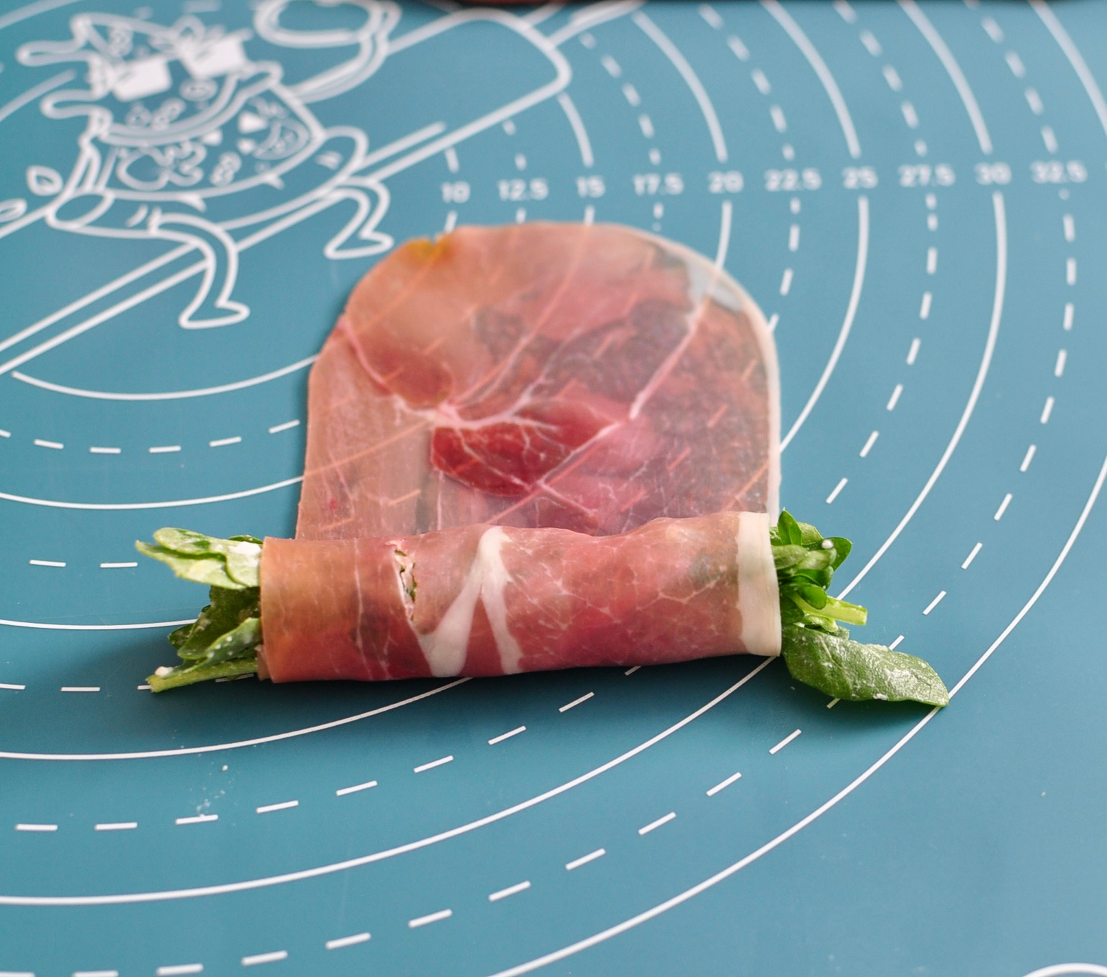 Prosciutto Arugula Goat Cheese Roll Appetizer