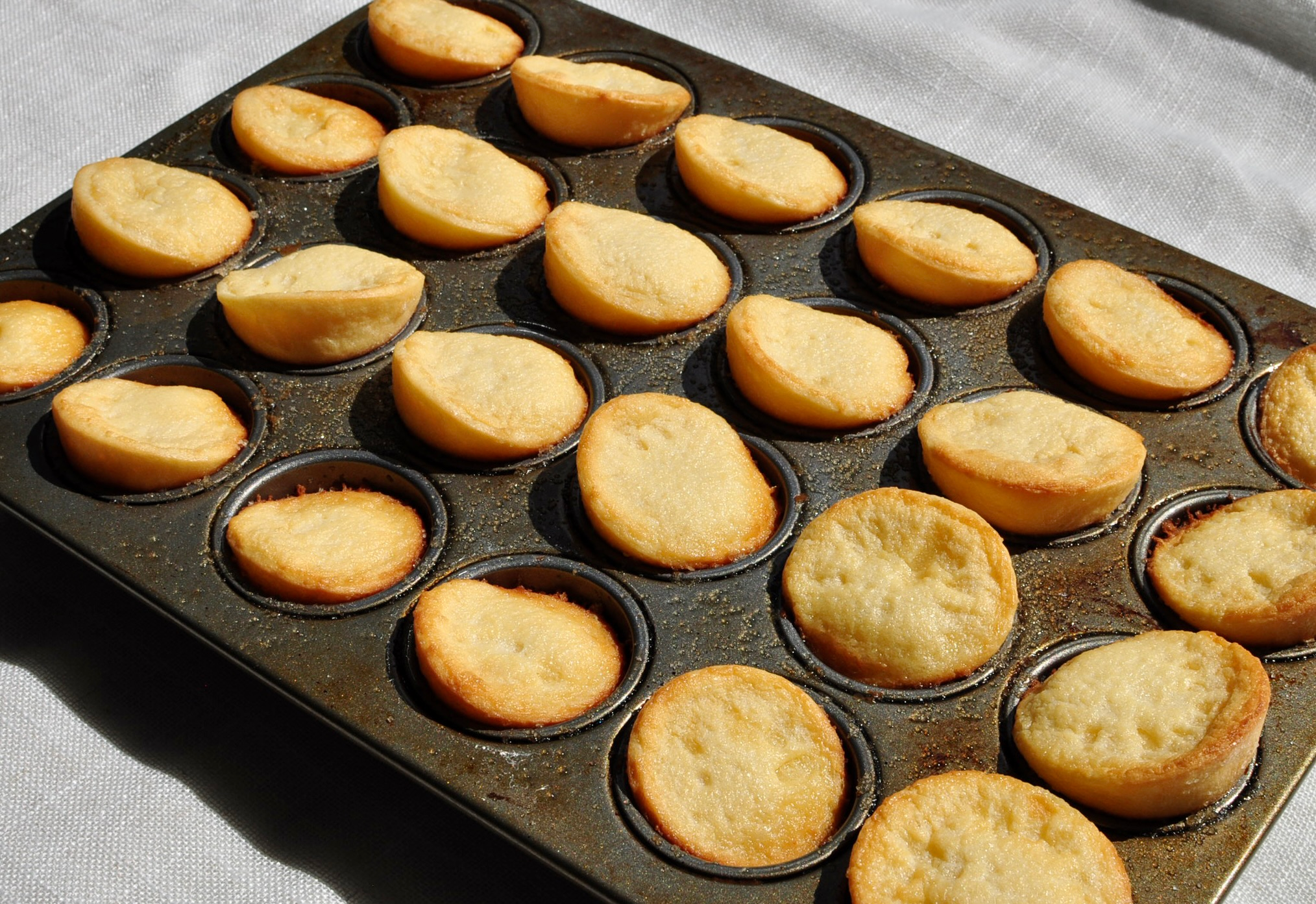 Shanghai Butter Mochi Baked in Mini Muffin Pan