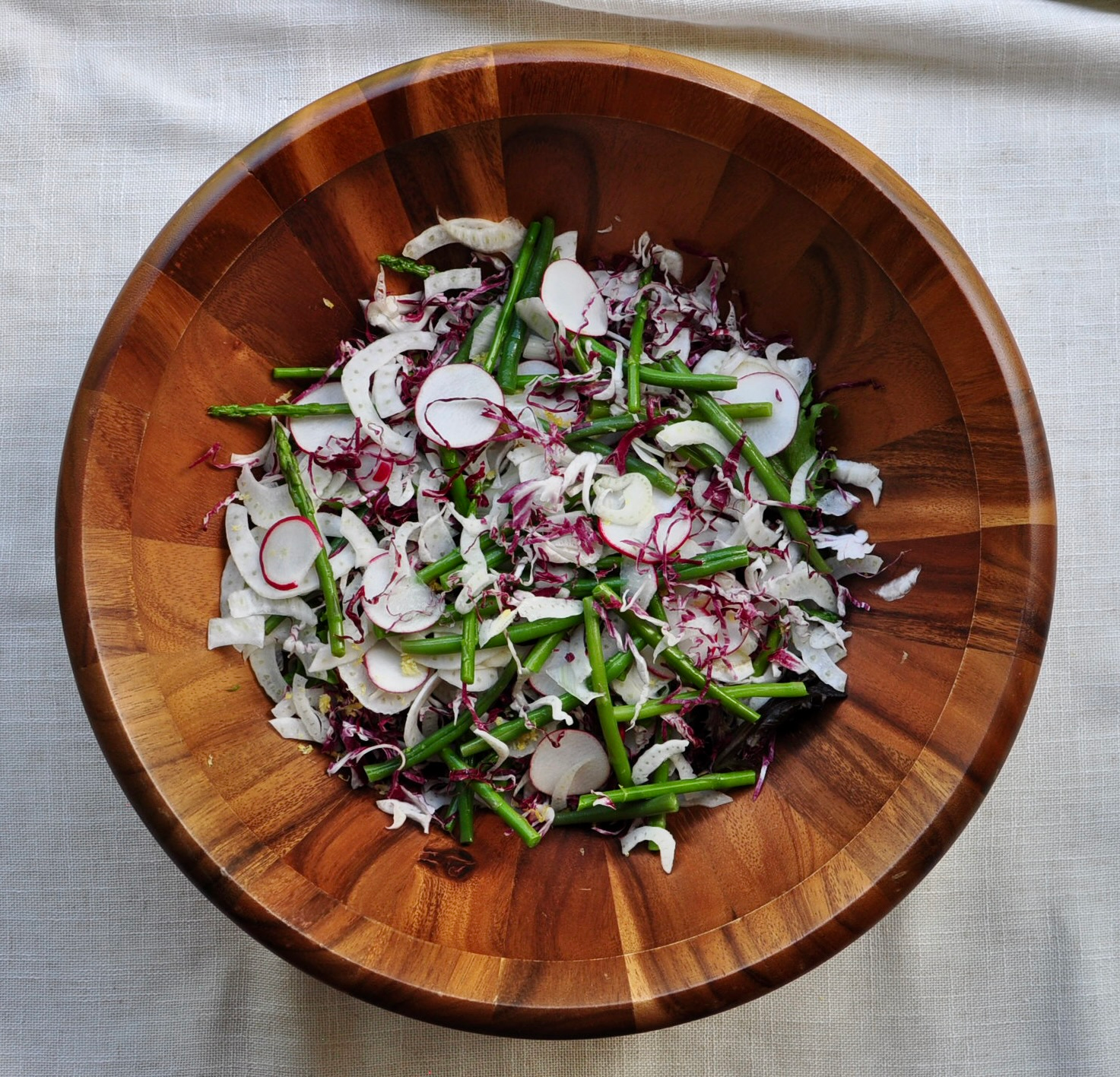 Asparagus Green Beans Radish Radicchio Balthazar Salad