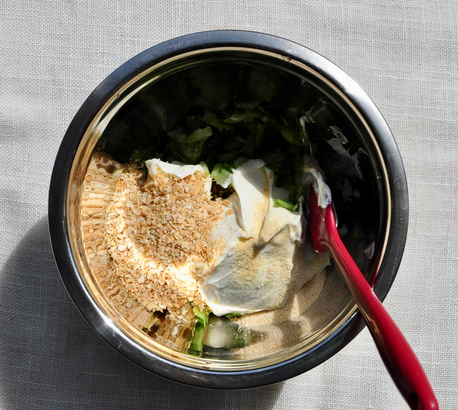 French Onion Dip with Sour Cream and Minced Onion