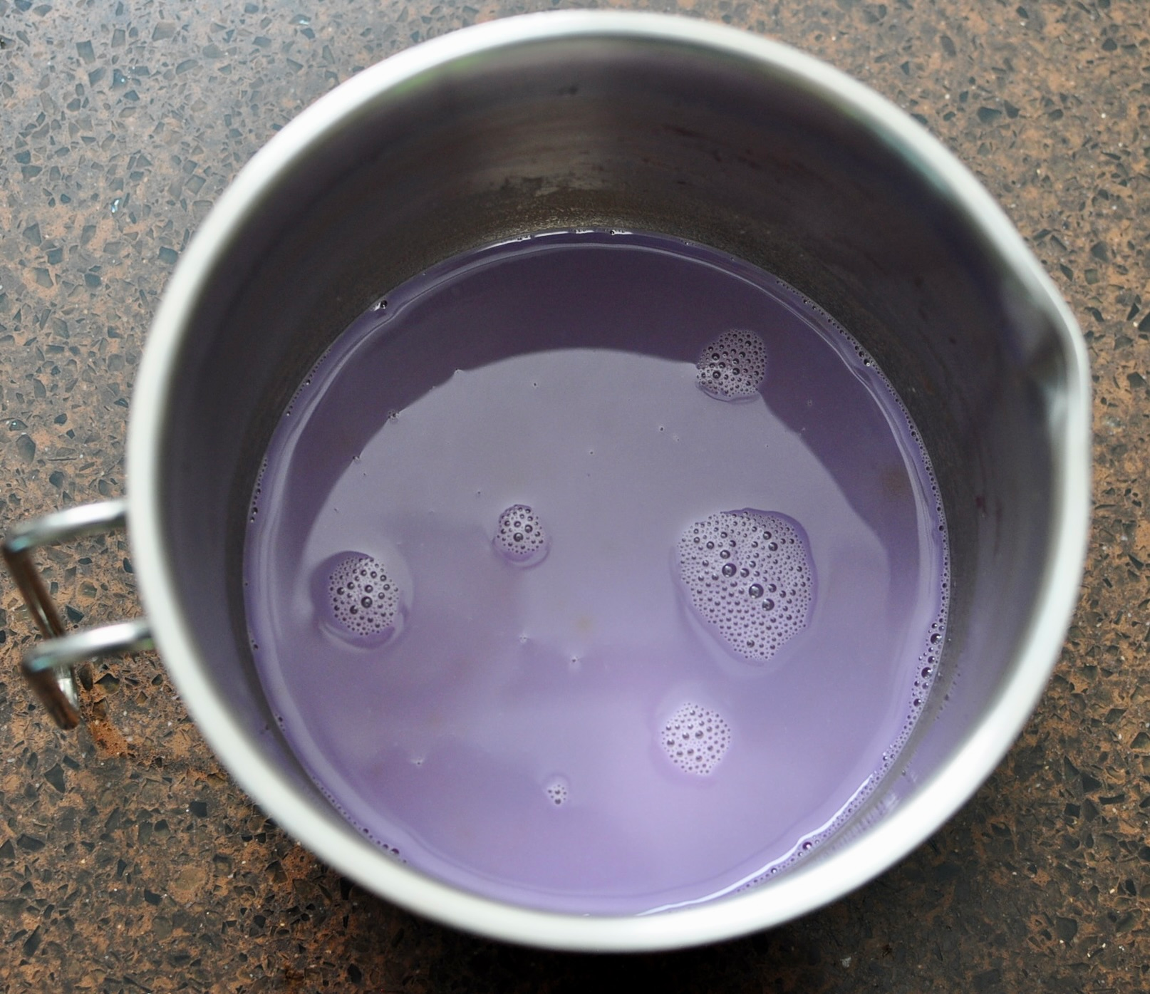 Purple UBE with Sweetened Condensed Milk for Chia Pudding