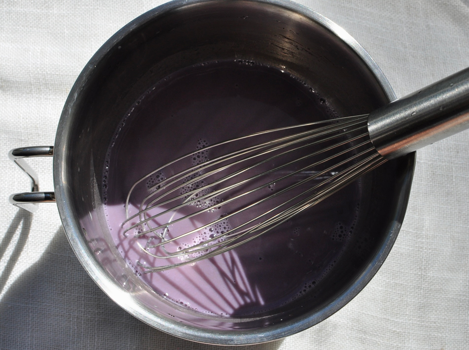 Ube with Sweetened Condensed Milk for Chia Seed Pudding